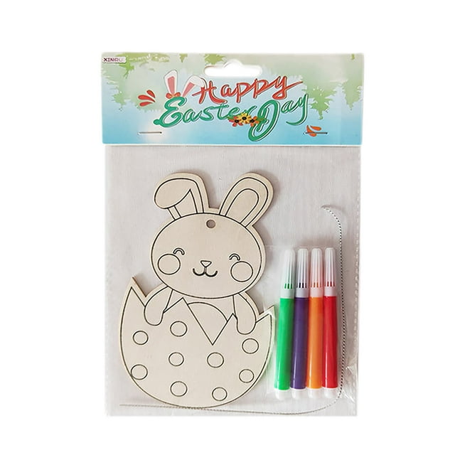 Easter DIY Wooden Drawing Board Kids Painting Coloring Craft Decoration Easter Rabbit Diy Crafts for Girls Diy Crafts for Adults Photography Diy Crafts for Adults Bulk Diy Crafts for Adults Book Diy