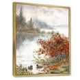 thumbnail image 3 of Designart 'View Of The Lake In Autumn Colored' Traditional Framed Canvas Wall Art Print, 3 of 5