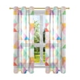 thumbnail image 7 of Yayeee Window Curtains Light Filtering 63"x52" Grommet Panel Pair Home Living Room Decor, Abstract Geometric, 7 of 7