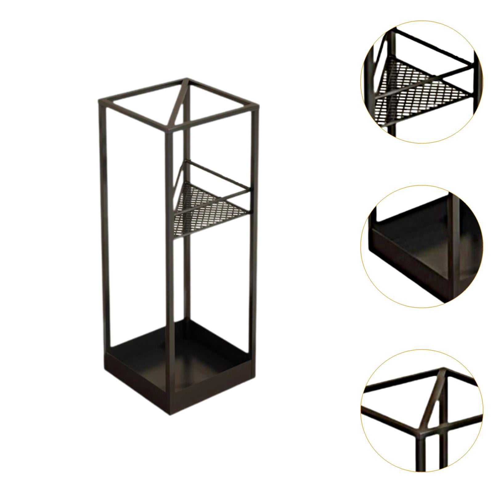 Fiocias Bucket for an umbrella organizing container with a holder with bin of the bin of Black