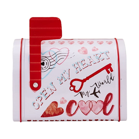 Valentine's Day Ornaments Decorative Items Home Atmosphere Layout Valentine's Day Mailbox Tinplate Box Envelope Gift Box