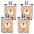 thumbnail image 3 of Ckdifva Cute Cartoon Bear Storage Jar with Lid Acrylic Organization Storage Containers Set of 4, 3 of 7