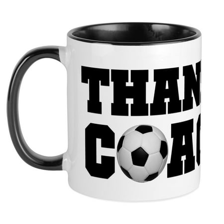 

CafePress - Soccer Thanks Coach Mug - Ceramic Coffee Tea Novelty Mug Cup 11 oz