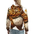thumbnail image 7 of Haiem Cartoon Cheetah With Attitude for Women's Fashion Hoodies & Sweatshirts with Kangaroo Pocket,Hooded Sweatshirt with Eye-catching Drawstrings-Small, 7 of 7