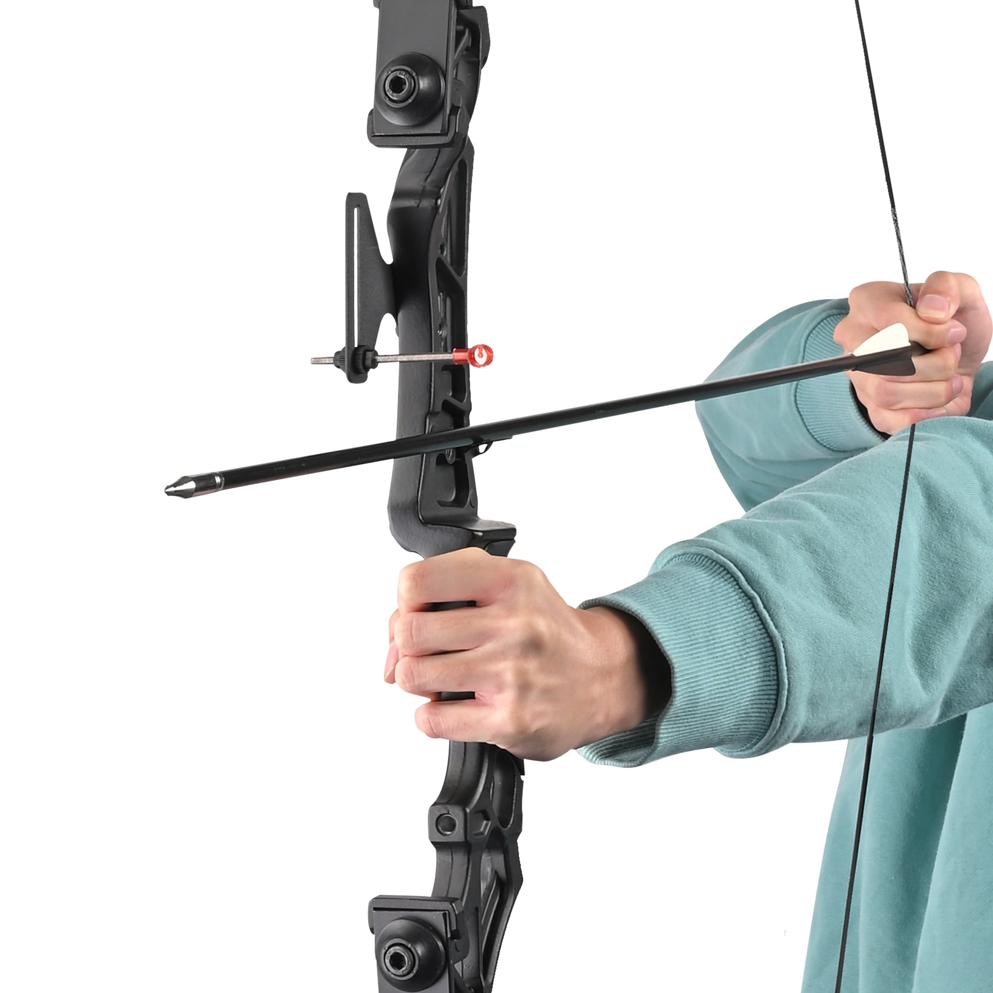 10Pack 30'' Fibreglass Carbon Arrows Grade Archery Arrow With Tip Broadhead New 