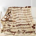 thumbnail image 4 of Gift for 30th Wedding Anniversary,30th Pearl Wedding Happy Anniversary Couple Gifts for Wife Husband Dad Mom Him Her Anniversary Decorations Blanket 50"x60", 4 of 5