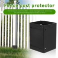 thumbnail image 3 of 1 Set Fence Post Protector Adjustable Metal Post Protector Kit For Wooden Mailboxes And Fences Protects From Rain And Damage, 3 of 3