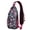 Rose-red-4, variant on Cute Llama Face Cartoon Sling Backpack, Lightweight Crossbody Daypack with Adorable Alpaca Kawaii Pattern, Funny and Cute Design, Anti-theft Travel Bag for Students, Travelers, Outdoor, Gym