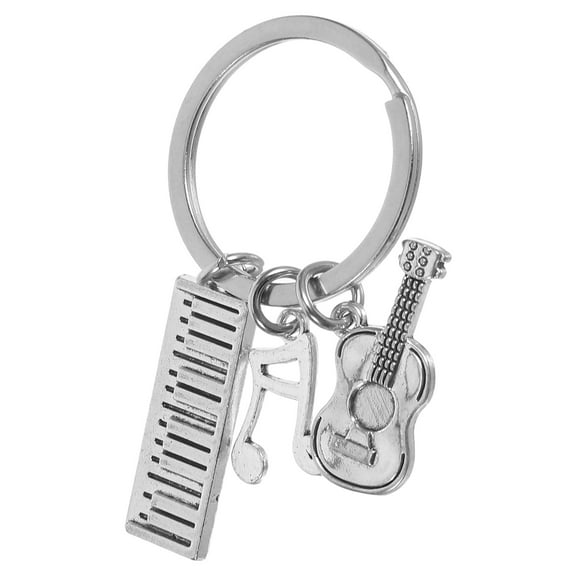 COSMOBETTY Guitar Shaped Key Ring Zinc Alloy 1Pcs Key Decoration For Piano Learners
