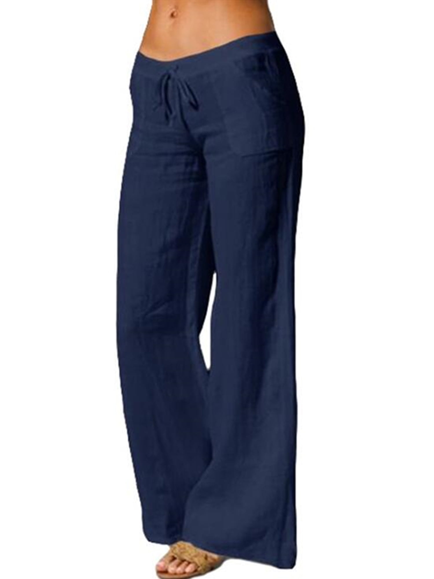 1X 2X 3X Plus Dark Denim Blue Bootcut Flare Leg Stretch Long Pull On Yoga Pants