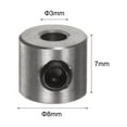 thumbnail image 2 of 10 Packs Set Screw Collars 3mm Bore Stainless Steel Shaft Collars, 8mm OD, 7mm Width, Gear Stopper Wheel Collar, 2 of 5