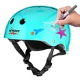 thumbnail image 2 of Casco Wipeout de borrado en seco para bicicleta, patín o scooter, azul turquesa, 2 of 8