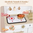 thumbnail image 5 of Wisairt Wooden Play Kitchen for Kids, Pretend Play Kitchen with Realistic Sounds & 17-Piece Accessory Set, White, Age 3+, 5 of 9