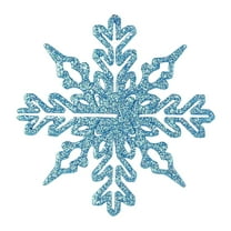 12Pcs Snowflakes Christmas Ornaments - 4'' Glittered Snowflakes Decorations Christmas Hanging Snowflake Decorations for Winter Christmas Tree Decorations Craft Snowflakes(Blue,3.9x3.9")