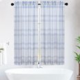 thumbnail image 3 of Kitchen Curtains, Green Buffalo Plaid Small Tier Curtains Bathroom Window Curtains, 45 Inch Check Gingham Design Farmhouse Café Curtain Set Linen Window Treatment Sets, Navy Blue, Set of 2, 3 of 7