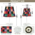 thumbnail image 4 of Yayeee Mini Table Lamp 11.8" Dimmable with Fabric Shade 3 Color Temperatures, Red and Purple Plaid Pattern, 4 of 7