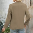 thumbnail image 5 of XFLWAM Womens Linen Blazer Casual Long Sleeve One Button Jackets Fall Casual Lightweight Work Suit Jacket with Pockets Coffee M, 5 of 9