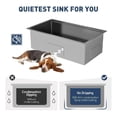 thumbnail image 4 of 32 x 19 Inch 16 Gauge Stainless Steel Single Bowl Moderno Top Mount Undermount Kitchen Sink con Cutting Board para Bar (Black Faucet Not Included), 4 of 7