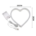 thumbnail image 2 of 1 letrero de neón de corazón rosa, luz de neón LED alimentada por batería o USB para fiesta, lámpara de decoración del hogar, luz de decoración de mesa y pared para decoración, 2 of 5