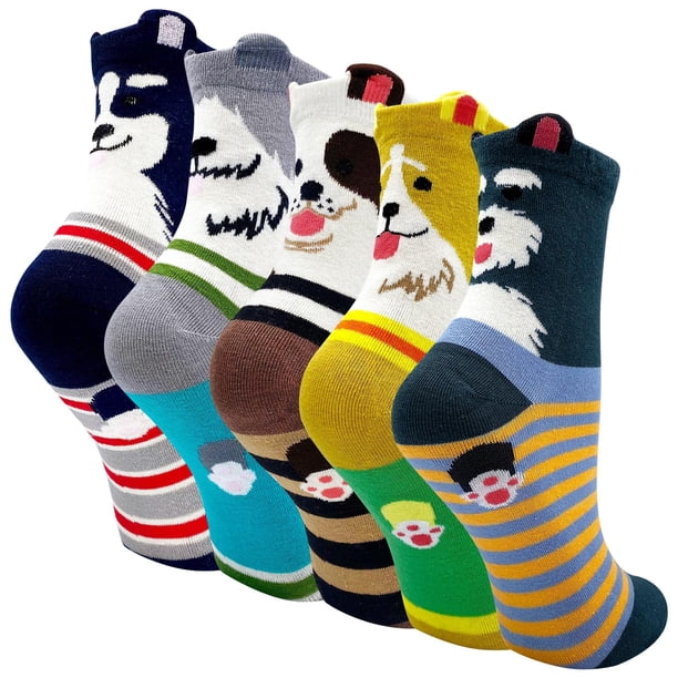 Calcetines de animales para mujer TANGJMXG divertidos de algodón talla 6-9