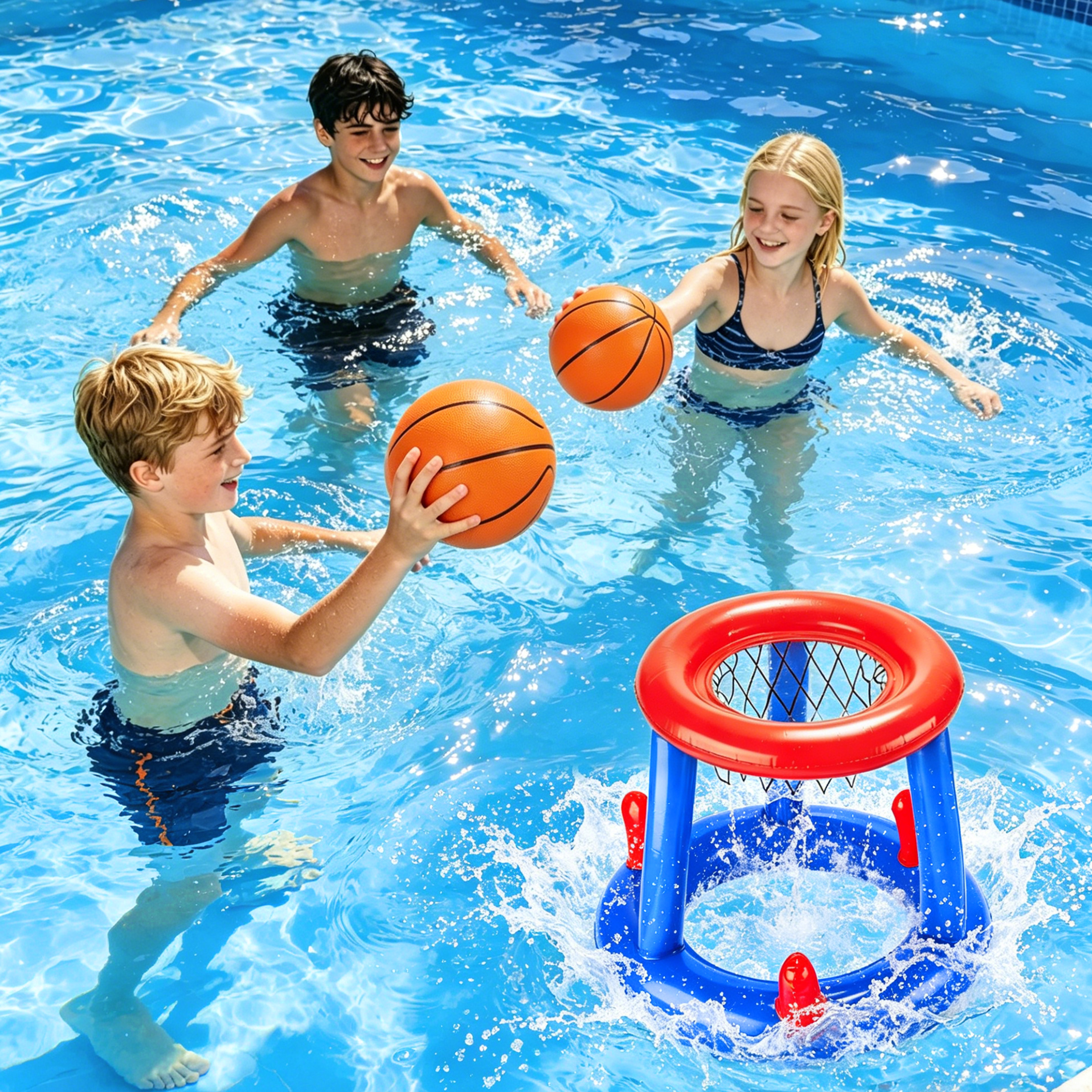 KOPPOP Floating Pool Basketball Hoop & Ring Toss Set photo 4