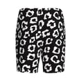 thumbnail image 2 of Lsque Black Leopard Mens Sleep Pajama Shorts,Short Pajama Pants, Cotton Ultra-Soft Knit-XX-Large, 2 of 9