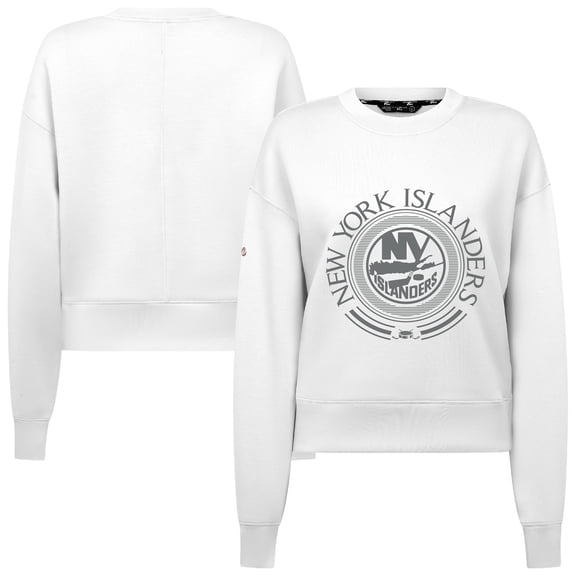 Women's Levelwear White New York Islanders Slate & Snow Sponge Tri-Blend Sweatshirt