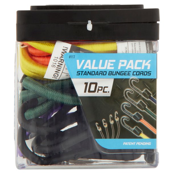 SmartStraps Standard Bungee Cords Value Pack, 10 count