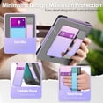 thumbnail image 3 of Stand Case for Kindle Paperwhite 12th Generation 2024 / Kindle Colorsoft Signature Edition with Hand Strap & Card Slot - 7" PU Leather Protective Folio Cover with Auto Wake/Sleep, Pink Purple, 3 of 9