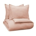 thumbnail image 3 of Vue Elements Lark Solid 3 piece 100% Cotton Duvet set - Full/Queen - Blush, 3 of 4