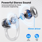 Wireless Earbuds, Bluetooth 5.4 Sports Headphones, 50H Playback Over Ear Earbuds with ENC Noise Cancelling Mic, Deep Bass Fitness Earphones Gym Running Workout with Earhooks, IP7 Waterproof Headset