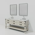 thumbnail image 5 of Norwalk 72 in W White Oak Double Vanity, Carrara Marble Top, Faucet Set, and 34 in Mirrors, 5 of 9