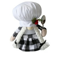 Kitchen Chef Gnomes Plush Decor - Scandinavian Mr & Mrs Cooking Tomte Figurine Elf Doll for Table Tray Display - Mother's Day Wedding Gifts