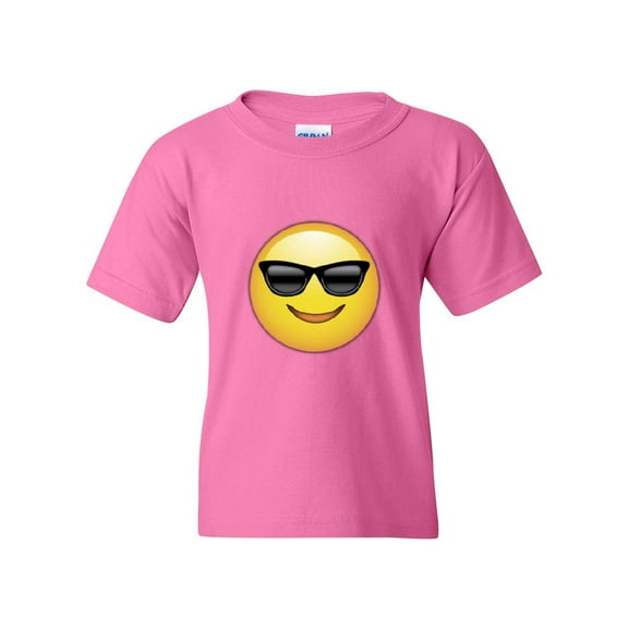 IWPF - Big Girls T-Shirts and Tank Tops - Emoji with Sunglasses