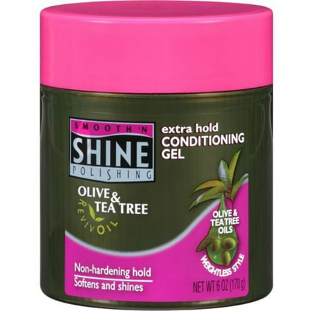 - Smooth 'N Shine Polishing Extra Hold Conditioning Gel, Olive & Tea Tree Reviv Oil 6 oz (Pack of 2)