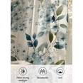 thumbnail image 6 of Sheer Curtains 96 Inches Long, Spring Flowers Semi Sheer Curtains Light Filtering Window Treatment, Watercolor Floral Leaves Botanical Beige Privacy Voile Drapes for Living Room Bedroom 52x96 Inch, 6 of 7