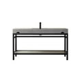 thumbnail image 6 of Funes 60" Single Sink Bathroom Vanity in Matte Black Frame Gray Top No Mirror, 6 of 8