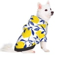 thumbnail image 2 of Goofa Tropical Lemon Pattern Small Dog Sweater Hoodies Pet Grey Hooded Soft Fleece Sweatshirts with Pocket Fall Winter Puppy Cat Sweaters Warm Clothes-X-Small, 2 of 8