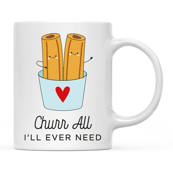 Koyal Wholesale Funny Food Pun 11oz. Ceramic Coffee Tea Mug, Churr