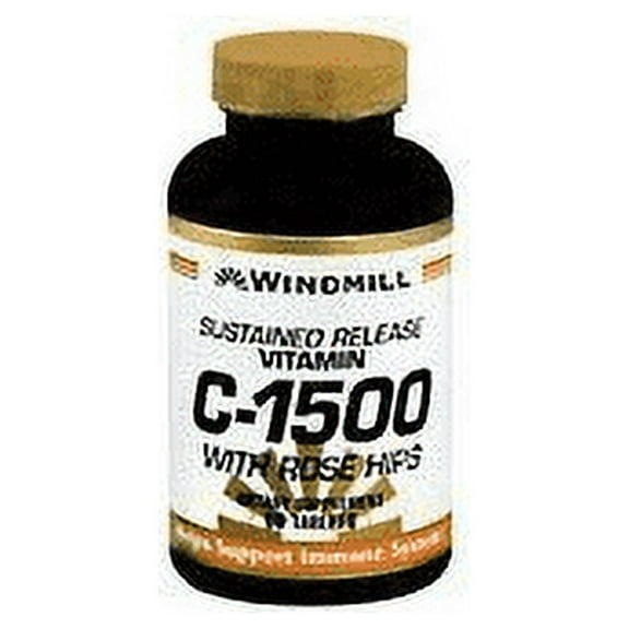 Windmill Natural Vitamin C-1500 W/Rose Hips Helps Fight Cell-Damaging, 80Ct