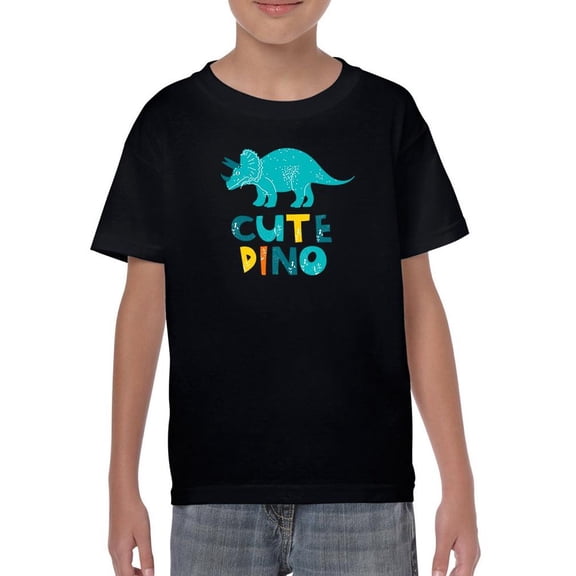 Cute Dino Lineless Art T-Shirt Juniors -Image by Shutterstock,  Medium
