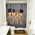 thumbnail image 2 of Pardon My Fro Royal Grommet Polyester Shower Curtain for Bathroom, Gray & Gold, 71 x 71 in, 1 Piece, 2 of 5