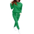 thumbnail image 4 of Chuancc 2 Pieces Tracksuits Outfits Athletic Pullover Sweatshirts and Sweatpants Athletic Clothing Sets Green S, 4 of 8