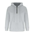thumbnail image 4 of Mens Half Zip Hoodies Top Casual Solid Long Sleeve Sports Pullover Lightweight Waffle Blouse, 4 of 5