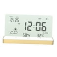 thumbnail image 3 of veasfak Clear Digital Alarm Clock Large Display Touch for Travel Bedside Aureate, 3 of 8