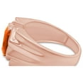 thumbnail image 3 of AFFY 8x10 mm Simulated Birthstone Men's Ring Citrine In 14K Rose Gold Plated 925 Sterling Silver. Ring Size 11, 3 of 6