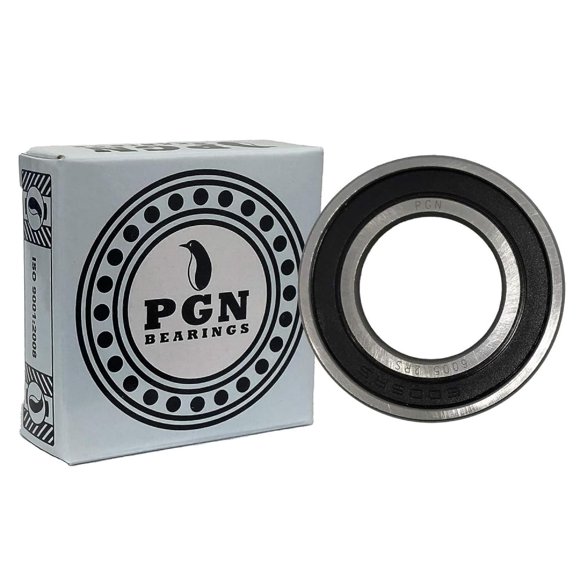 PGN (Lot de 2) Roulement 6005-2RS - Roulement à Billes Scellé en Acier Chromé Lubrifié - 25x47x12mm Bearings avec Joint en Caoutchouc et Prise en Charge des Tr/min Élevés