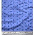 thumbnail image 1 of Soimoi Blue Rayon Fabric Berries & Leaves Print Fabric by the Yard 42 Inch Wide, 1 of 3