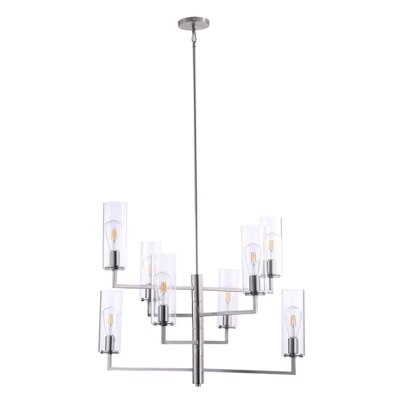 8 LIGHT CHANDELIER by Minka-Lavery 4048-84 in Nickel Finish