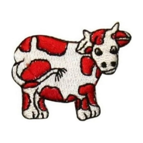 ID 0710D Cartoon Cow Patch Farm Animal Livestock Embroidered Iron On Applique